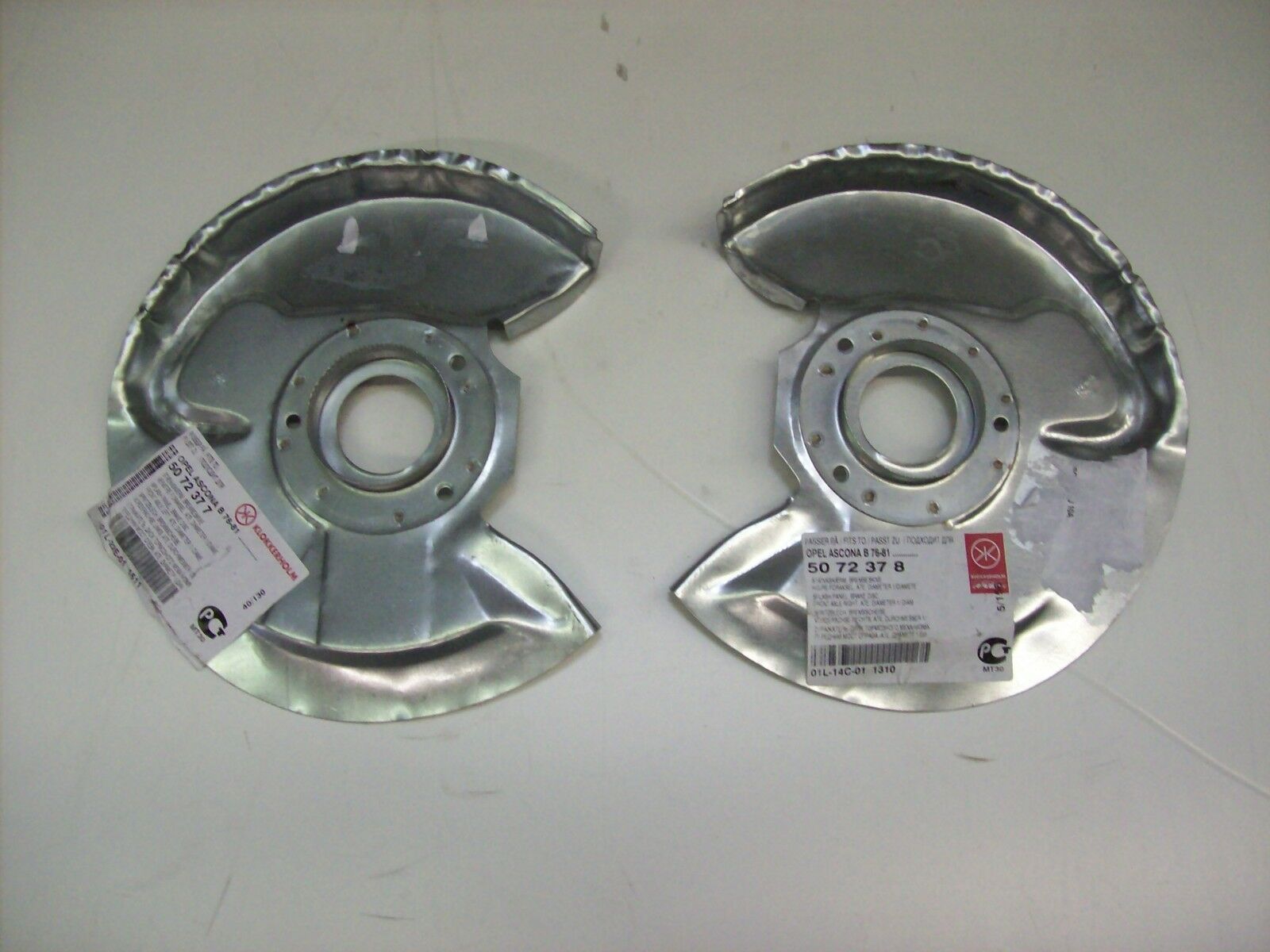 Ankerblech Spritzblech Hitzeschutzblech Satz vorne passend für Opel Kadett C Bj. 73-79