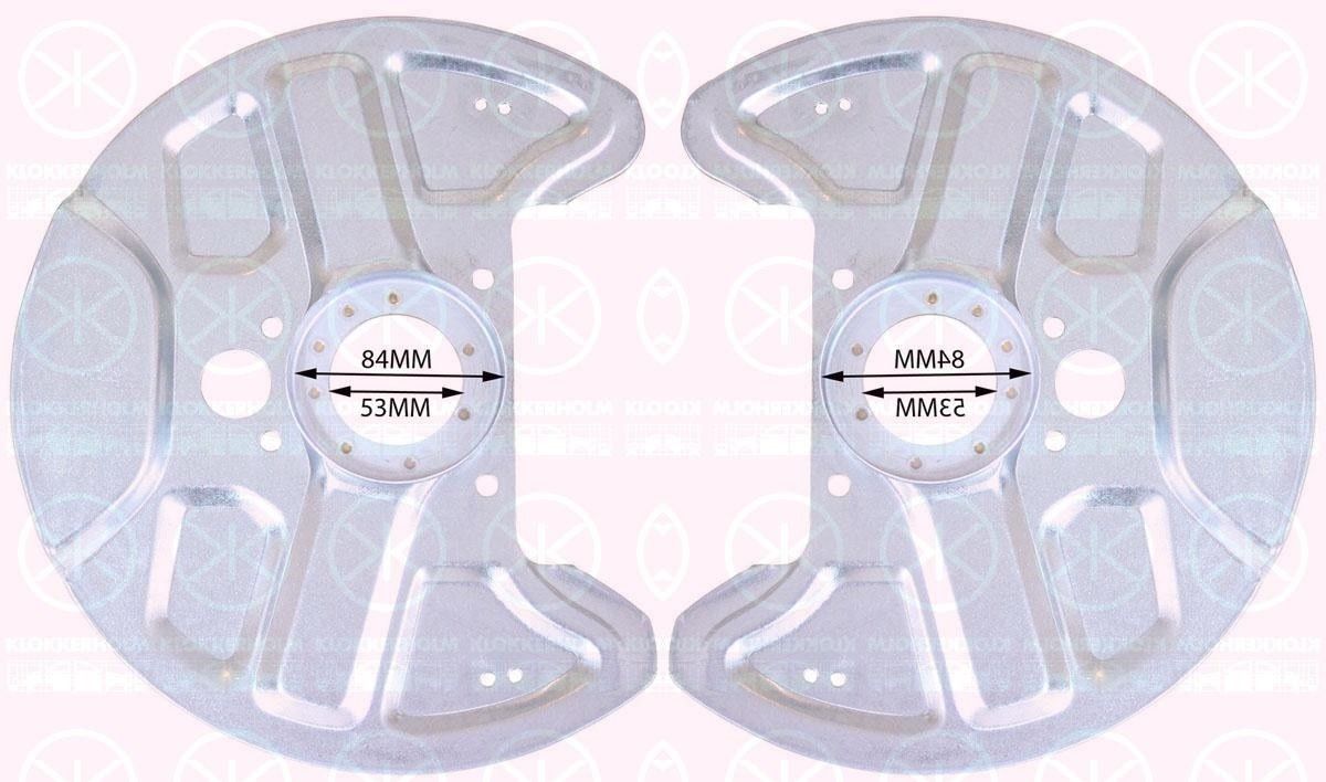 Ankerblech Spritzblech Hitzeschutzblech Satz vorne passend für Volvo 760 Bj. 87-92 mit ABS