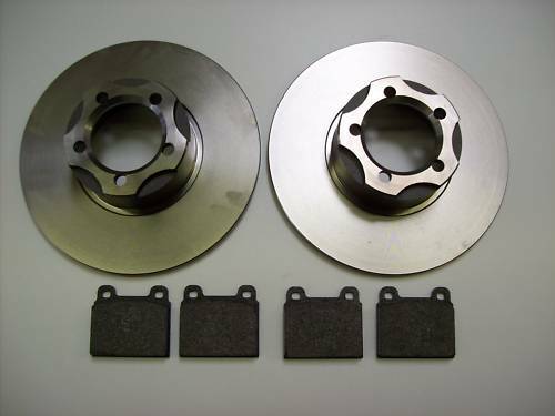 Satz Bremsscheiben Klötze 62 passend für Mercedes W111 W110 W113 