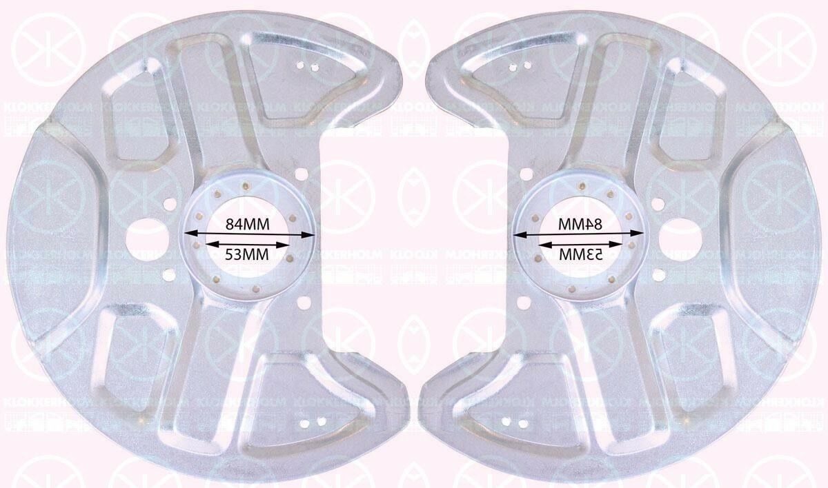 Ankerblech Spritzblech Hitzeschutzblech Satz vorne passend für Volvo 740 Bj. 87-92 mit ABS