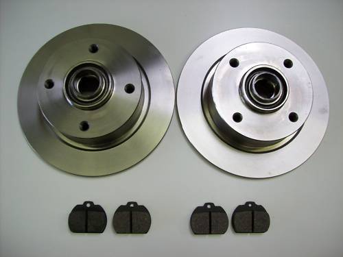 Satz Bremsscheiben und Klötze passend für VW Käfer 1302 1303 Cabrio 